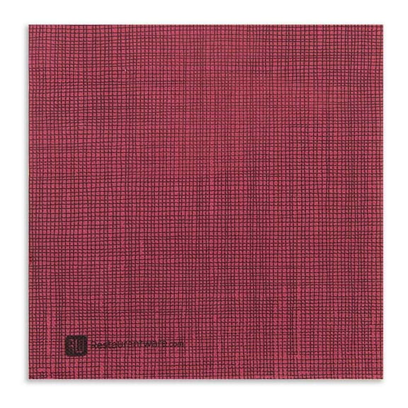 Luxenap Square Bordeaux Paper Napkin - Micropoint, 2-Ply, with Black Threads - 15 3/4" x 15 3/4" - 1800 count box