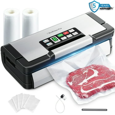 Aeitto Precision 130W Vacuum Sealer,with 10-In-1 Functions,Double Seal&Pump,Vacuum Sealer Machine for Food with Bags Storage,Built-in Cutter&Hose,Powerful Food Vacuum Sealer,Stainless Steel