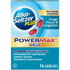 Alka-Seltzer Plus Maximum Strength Cough, Mucus & Congestion Medicine, Powermax Liquid Gels, 16 Count