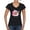 Black, variant on Nobody Fights Alone Watercolor Sparkles Breast Cancer Awareness Women's Standard V-Neck Tee, White, XX-Large