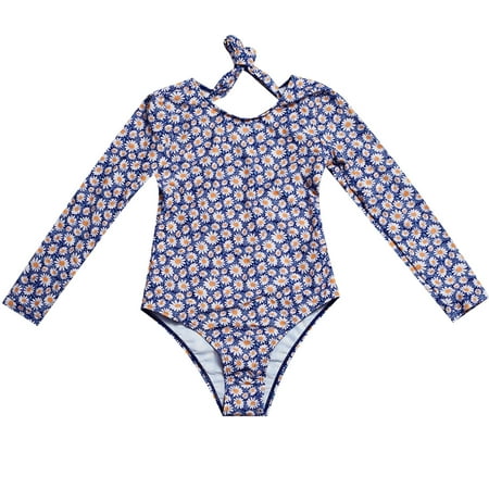 

Girls Swimsuit AIEOTT Bathing Suits For Girls Toddler Girls Kids Swimsuit Small Daisies Print Long Sleeves Hollow Out Child One-piece Swimsuit Kids Swimwear Bathing Suits Bikini Big holiday Deals