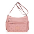 thumbnail image 1 of Bandolera de nylon de gran capacidad para mujer rosa, 1 of 2