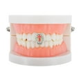 thumbnail image 2 of Unique Bargains 1 Pc Fake Grills Hip Hop Cross-shaped Teeth Grillz Silver Tone, 2 of 6