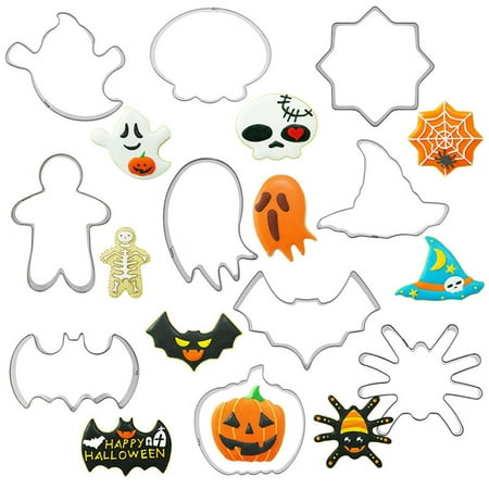 

10 PCS Halloween Cookie Cutters Stainless Steel Cooking Tool