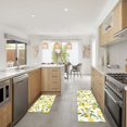 thumbnail image 2 of Lemon Kitchen Rugs Set 2 Pieces Anti Fatigue Waterproof Stain Resistant Floor Rug Runner Non Slip Wipe Clean Cushioned Floor Mat, 17"x27.5"+17"x47",White, 2 of 6