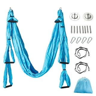 Aerial Yoga Swing Set & Hammock Kit for Improved Yoga Inversions,  Flexibility, Sensory Swing - Antigravity Yoga Sling for Beginners & Advanced