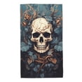 thumbnail image 1 of Balery Vintage Leaf Flower Skull Toalla de Microfibra Premium con Estampado – 27.5x16 pulgadas, Alta Absorción, Suave y Aterciopelada, Secado Rápido, 1 of 6