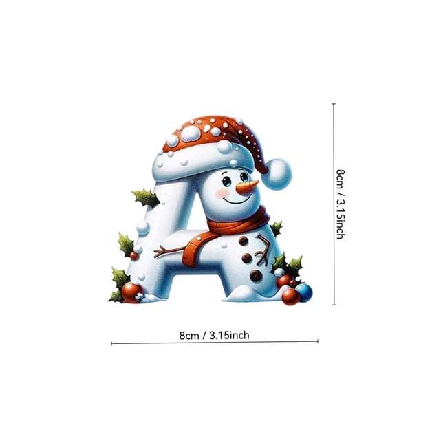 Adornos navideños colgantes de acrílico 2D con forma de muñeco de nieve y letras, para festivales navideños, para árbol de Navidad, para jardín y Halloween.