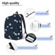 thumbnail image 3 of Disketp Night Forest Wolf print Canvas Backpack Lightweight Travel Daypack Student Rucksack Laptop Backpack-Medium, 3 of 5