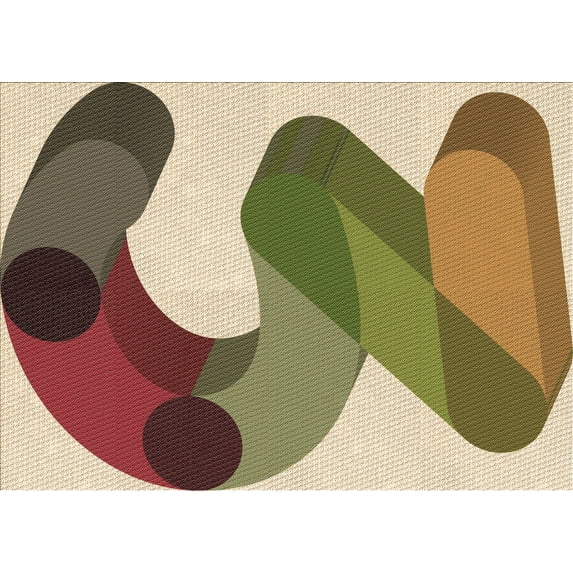 Ahgly Company Indoor Rectangle Patterned Saddle Brown Area Rugs, 2' x 3'