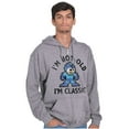 thumbnail image 5 of Mega Man Not Old I'm Classic Cartoon Zip Up Hoodie Men's Women's Brisco Brands X, 5 of 6