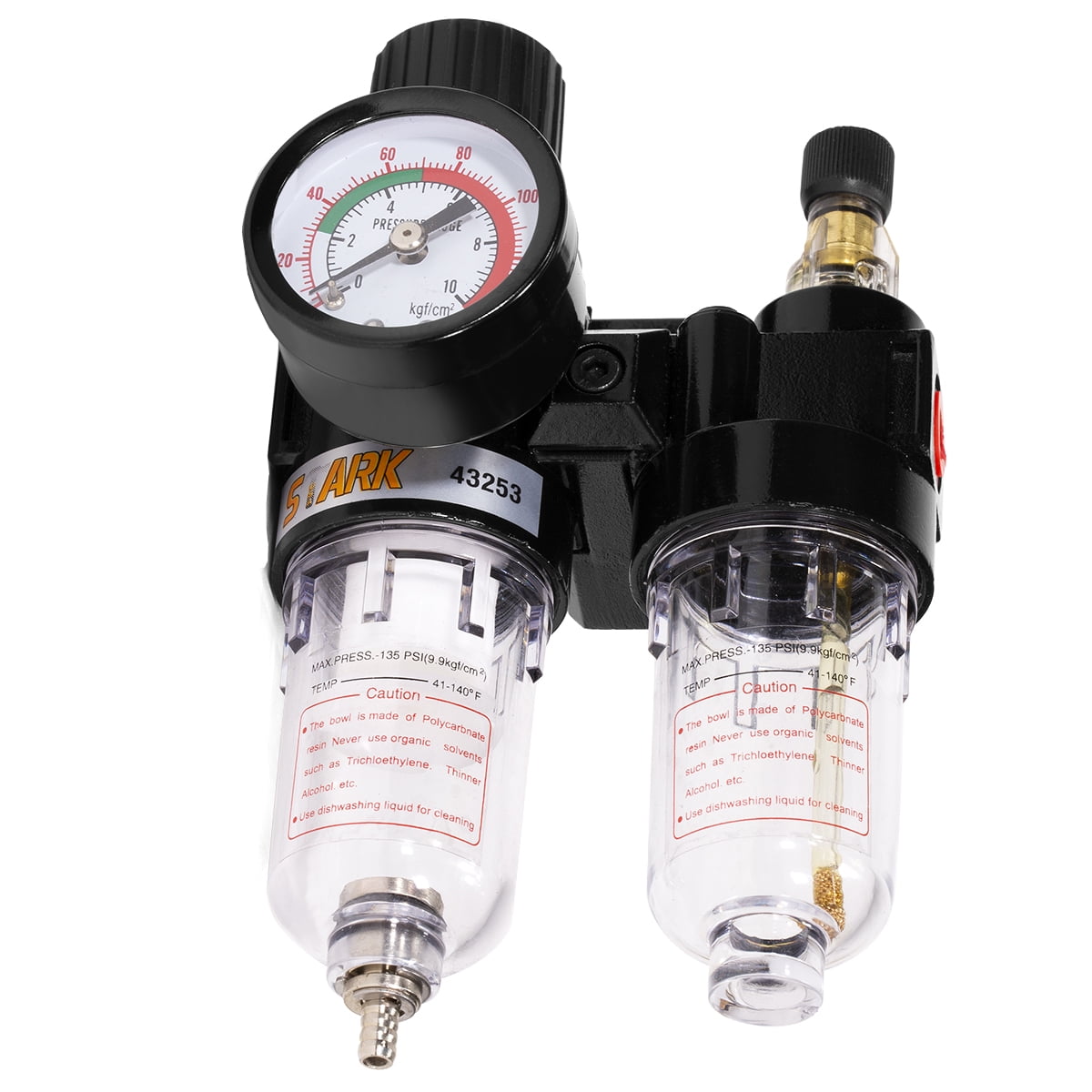 1/4" Air Compressor 0-145 PSI Pressure Regulator Switch Control Valve Gauge US 