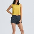 thumbnail image 4 of Vedolay Women'S Tops Womens 2023 V Neck Camisole Leaf Print Tanks Tops,Yellow XL, 4 of 5