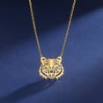 thumbnail image 3 of EUEAVAN Gold Tiger Head Pendant Necklace Stainless Steel Animal Jewelry, 3 of 7
