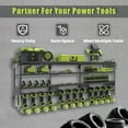 thumbnail image 4 of 50''W Large Power Tool Organizer Wall Mount, Heavy Duty 4 Tier 12 Drill Holder Loads 600lbs, Garage Tool Organizer and Storage, Suitable Tool Rack for Workshop, Workbench, 4 of 6