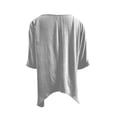 thumbnail image 6 of WERYOUNG Women's Asymmetrical T Shirt Fashion Solid Color Crew Neck T-Shirts Short Sleeve Casual Tee Holiday Vacation Trendy Top XXL, 6 of 6