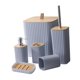 thumbnail image 3 of Dispensador de jabón para bote de basura, Set de accesorios de baño resistentes, decorativos simples, jabonera para Hotel, restaurantes y baño, 6 Gris, 3 of 9