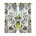 thumbnail image 2 of Flowers Around Eyes Blackout Curtains Thermal Insulation 63 inch Grommet for Bedroom Living Room Bathroom Kitchen Windows 2 Pack, 2 of 6