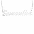 thumbnail image 2 of Sterling Silver 'Samantha' Name Pendant on 16-inch Trace Chain - White, 2 of 4