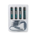 thumbnail image 1 of Pilas AAA recargables por USB, color azul pálido, iones de litio, 1,5 V, 600 mAh, 1 of 5