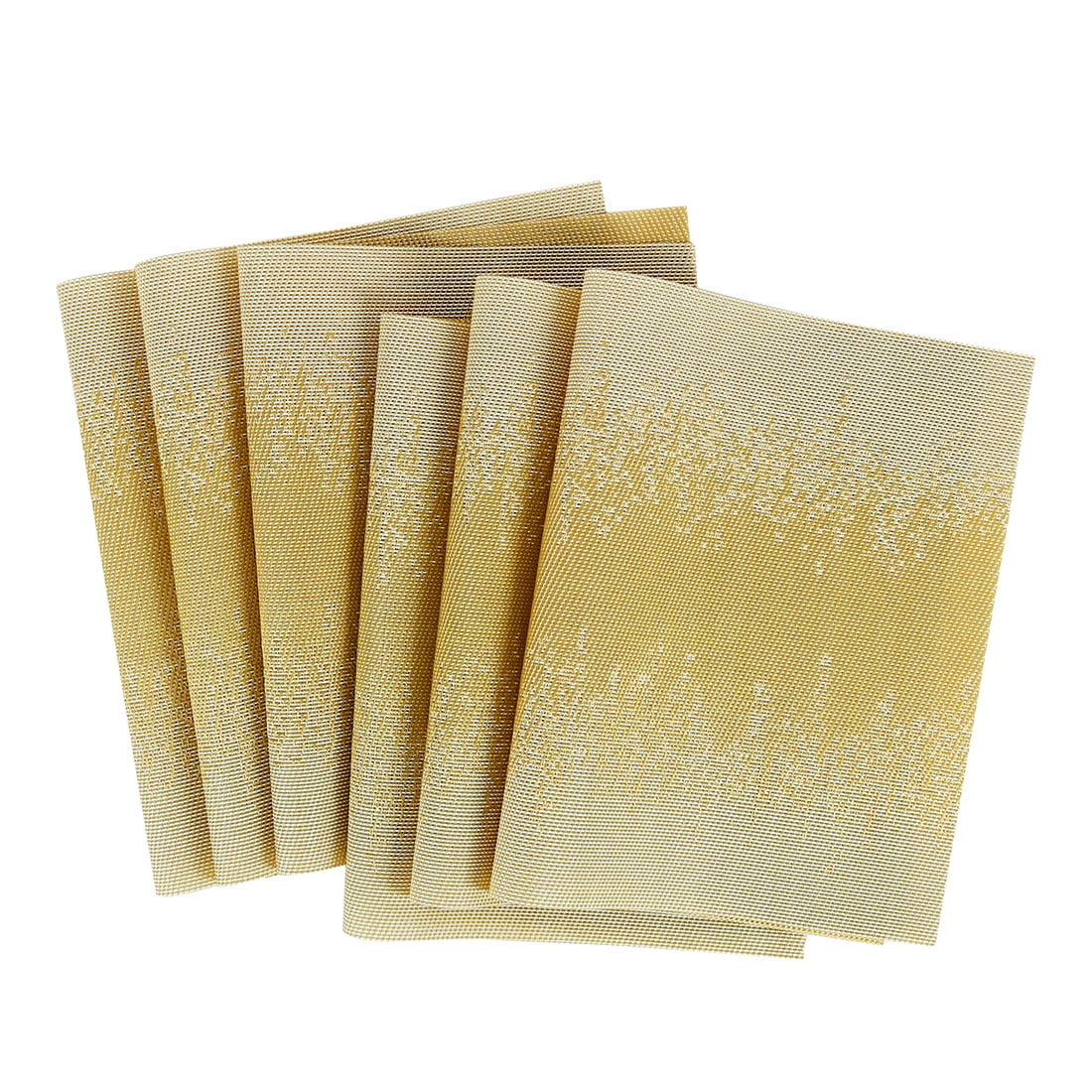 Heat Resistant Table Mats Non Skid Pvc Placemat Golden Tone Modern