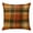 Orange, Green, Brown, variant on Throw Pillow Covers 16x16 Inch, Orange Checked Fall Decorative Pillow Cases for Couch Sofa Bed, Thanksgiving Buffalo Plaid Cotton Linen Square Home Decor Pillowcases with Hidden Zipper