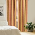thumbnail image 2 of Earth Tones 2 Panel Curtain Set, Pastel Color Hand Drawn Torn Paper Effect Digital Vertical Stripes Print, Lightweight Window Treatment Living Room Bedroom Decor, 56" x 84", Brown Yellow, by Ambesonne, 2 of 5