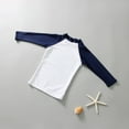 thumbnail image 4 of Atogsazn Children's Boys Rashguard Swimsuits Printed Long Sleeve Swimwear and Shorts Bathing Suit Clothes Summer Navy 3-4 Years on Clearance, 4 of 9