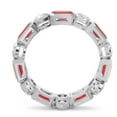 thumbnail image 4 of Diamond-Capitals 5.00 Ct Stunning Natural Diamond Red Ruby Gemstone Wedding Eternity Bands for Women Solid 14K White Gold Size 3, 4 of 8