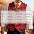 thumbnail image 6 of Ceisia Men's Plaid V Neck Suit Vest Button Front Sleeveless Waistcoat For Party Stage Performance Costume Gift, 6 of 6