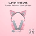 thumbnail image 2 of Razer Kitty Ears V2 con clip para auriculares, color rosa, 2 of 6