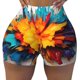 thumbnail image 2 of Balery Colorful Paint Print Pantalones cortos de entrenamiento estampados para mujer, sin costuras, ajustados, para gimnasio, yoga, correr, deportes, ejercicio activo, fitness.-X-Large, 2 of 8