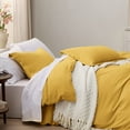 thumbnail image 4 of Yellow Duvet Cover Full Size - Soft Prewashed Full Duvet Cover Set, 3 Pieces, 1, 4 of 8