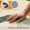 thumbnail image 6 of ODIKA 2'x3' Washable Doormat Non-Slip, Low Pile Orange Sage Burnt Swirl Abstract Geometric Wavy Stripe Creamy for Entryway, Kitchen, Laundry Room, 6 of 7