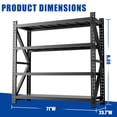 thumbnail image 2 of 5000LBS Industrial Shelving Heavy Duty Metal Adjustable Garage Storage Unit Black, 2 of 18