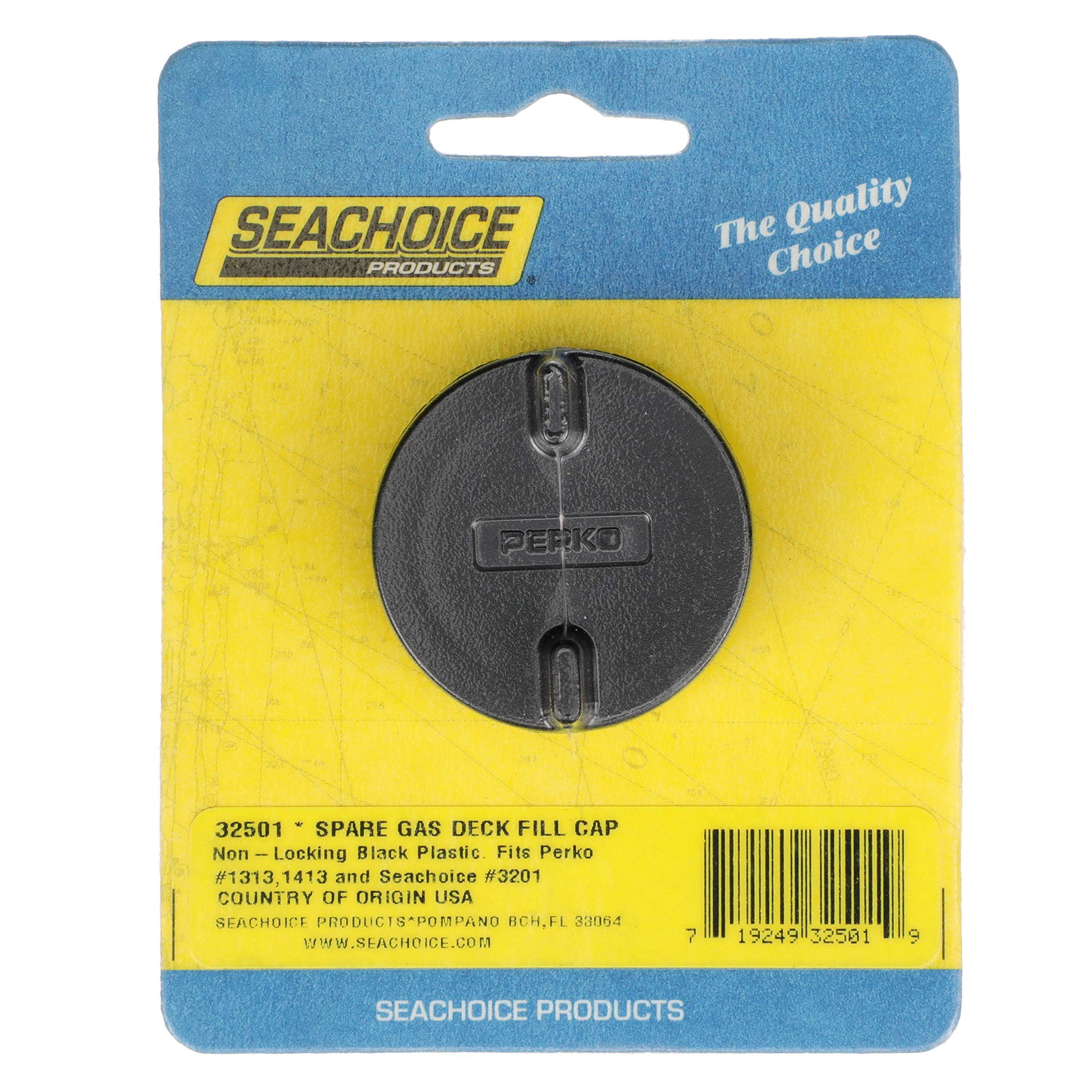 Seachoice 32501 Plastic Replacement Cap For Deck Fill 32011 And Perko 1313/1314 Series