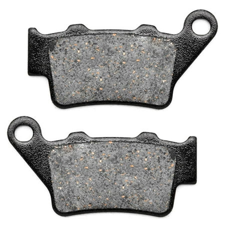 4 Pot Front Brake KMG Rear Brake Pads for 2002-2006 Husqvarna SM 610/S (4 bolt front disc) - Non-Metallic Organic NAO Brake Pads Set ()