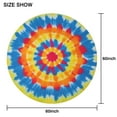 thumbnail image 6 of Colorful Tie Dye Mandala Round Tablecloth 60"x60",Wrinkle Wipeable Table Cloth for Kitchen Dining Room Picnic Patio Party, 6 of 6