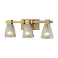 thumbnail image 1 of Ensley 3 Light Vanity In Satin Brass With Frosted Glass, 1 of 1