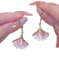thumbnail image 1 of Apricot Leaf Opal Earrings Ear Buckle Water Drop Cat's Eye Buckle, 1 of 3