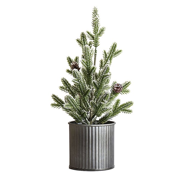 Mini Christmas Tree Tabletop Mini Flocked Christmas Tree With Metal Base,Artificial Tiny