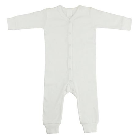 

Interlock Union Suit Long Johns White - Small
