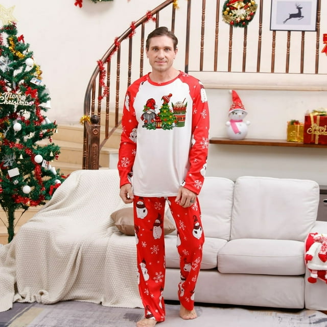 Pyjamas de Noël Assortis pour Hommes Ensembles de Pyjamas de Vacances pour la Famille