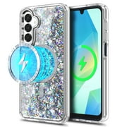 NGB SUPREMACY For Samsung Galaxy A16 5G Phone Case Wireless Charging MagSafe/Qi Magnetic Car Mount Shiny Sparkly Glitter Women's Samsung Galaxy A16 Case Cover