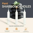 thumbnail image 3 of PAMI Traditional Shabbat Candles Tall Unscented Taper Candles Paraffin Candle Sticks, White 12-Pack, 3 of 6