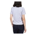 thumbnail image 2 of MICHAEL MICHAEL KORS Womens White Textured Unlined Tie Short Sleeve Surplice Neckline Faux Wrap Top S, 2 of 4