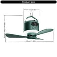thumbnail image 3 of Remote Controlled Ceiling Fan Light with USB Charging and Detachable Bladee for Outdoor Camping and Night Market Activities, 3 of 9