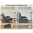 thumbnail image 3 of BEDEEP 133.9'' Power Recliner Sofa with Headrest Console, Modular Cloud Sectional Chenille Reclining Couch with Storage Ottoman Chaise, Convertible 6-Seater Sofa Couch for Living Room RV, Gray, 3 of 11