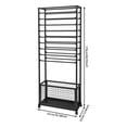 thumbnail image 2 of Black 20-Tier Gold Metal Ribbon Holder Organizer Rack, Double-Sided Ribbon Storage Rack with 4 Lockable Wheels,for Craft Room, Floral Supplies, 67x32x170cm, 2 of 21