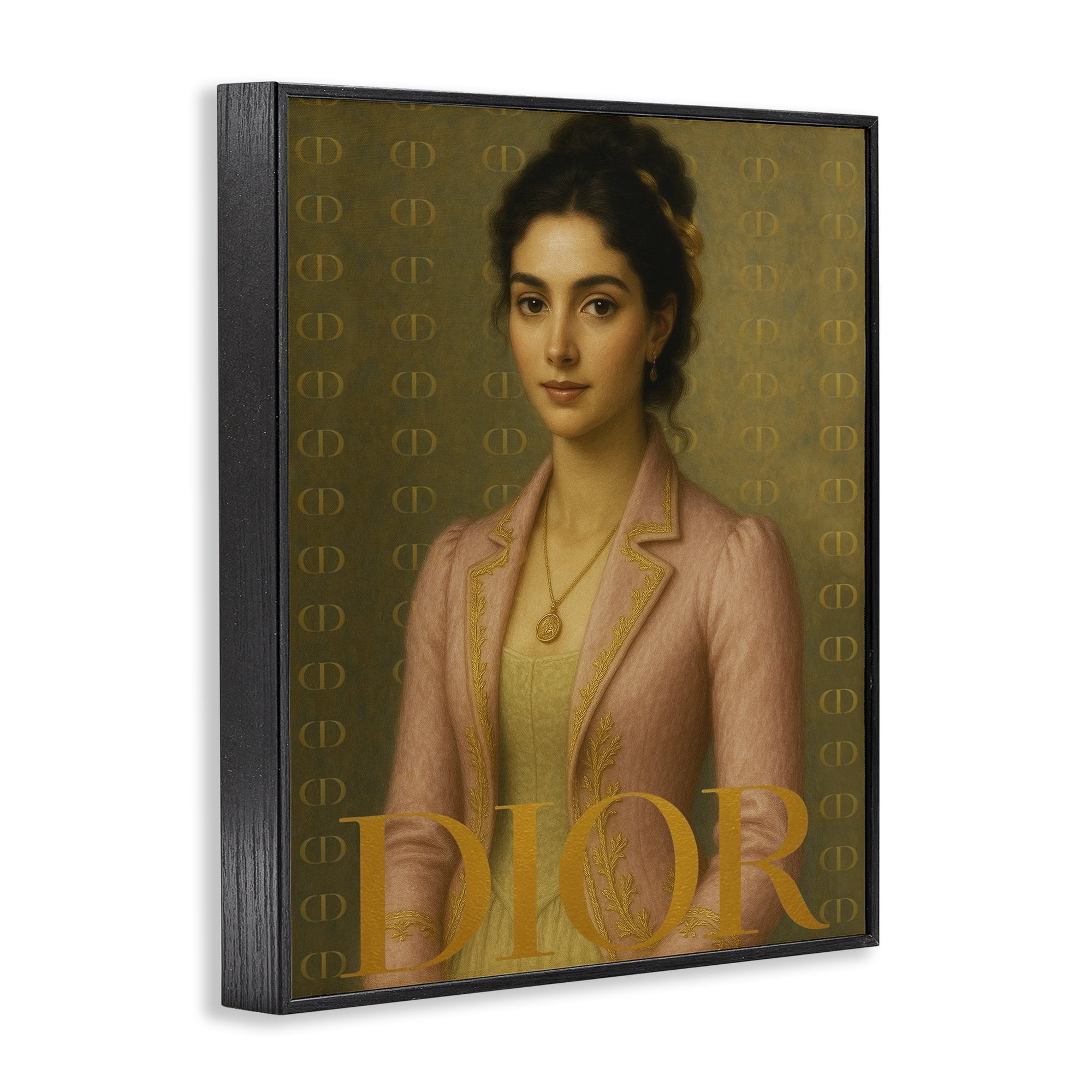 Stupell Industries Iconic Gentlewoman Fashion Black Framed Giclee Art, design by Grotto Studios